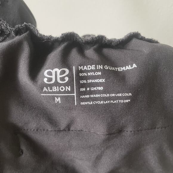 Albion Classic Overall Jumpsuit Womens Sz Medium‎ Black Cinch Waist Ankle Zipper - Picture 5 of 11